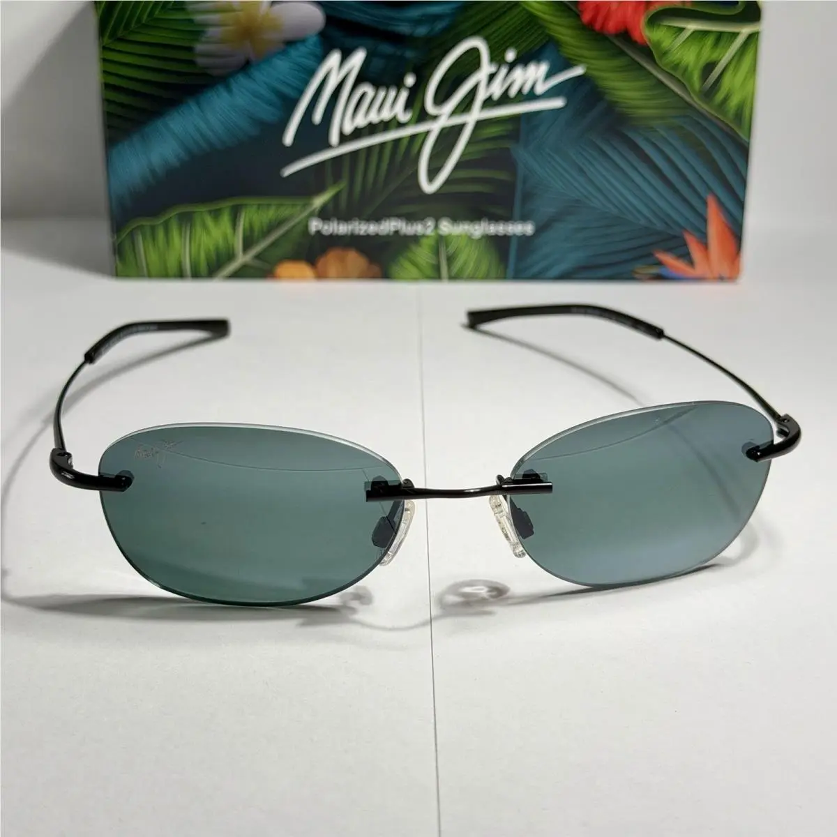 Aki Aki Glossy Black Polarized Neutral Grey Lens Sunglass 333-02 by Maui Jim