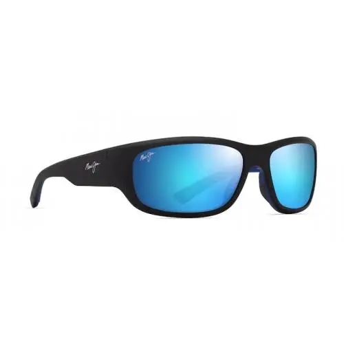 Ma`ukele MJ682 Sunglasses Matte Black / Blue by Maui Jim