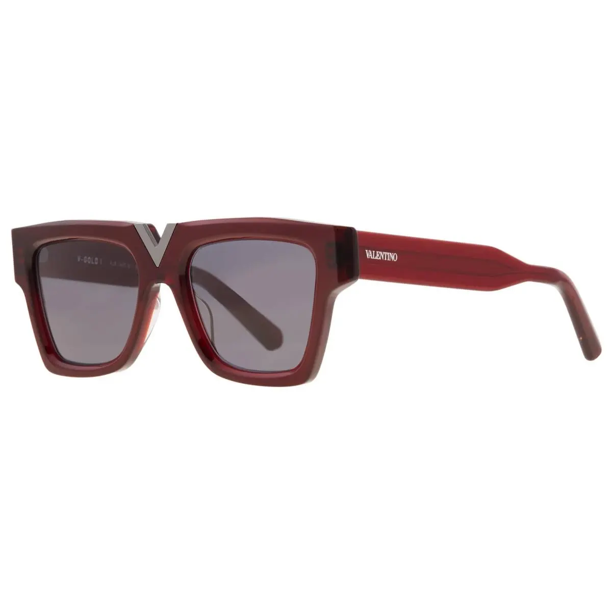 Valentino Grey Rectangular Unisex Sunglasses VLS-162 C 51 VLS-162 C 51