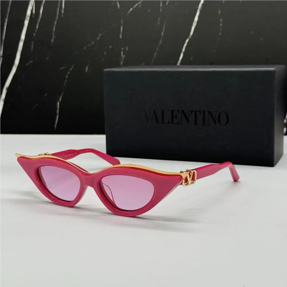 V-goldcut VLS-114D Valentino Sunglasses Pink Cat Eye Eyewear Valentino