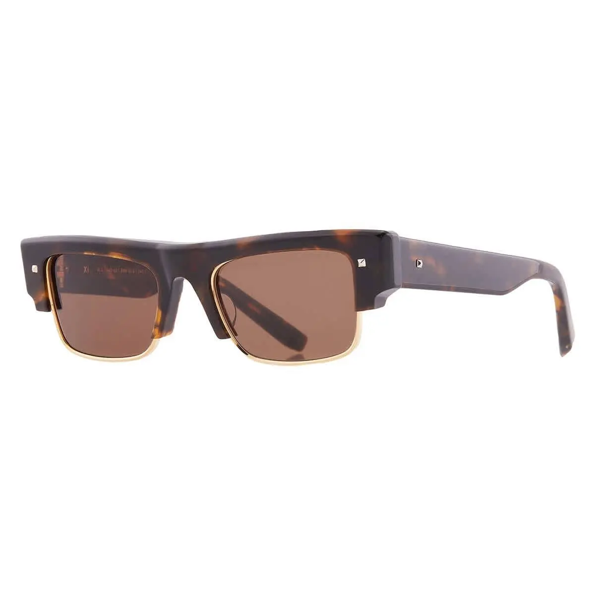 Brown Rectangular Unisex Sunglasses VLS-164 C 52 VLS-164 C 52 by Valentino
