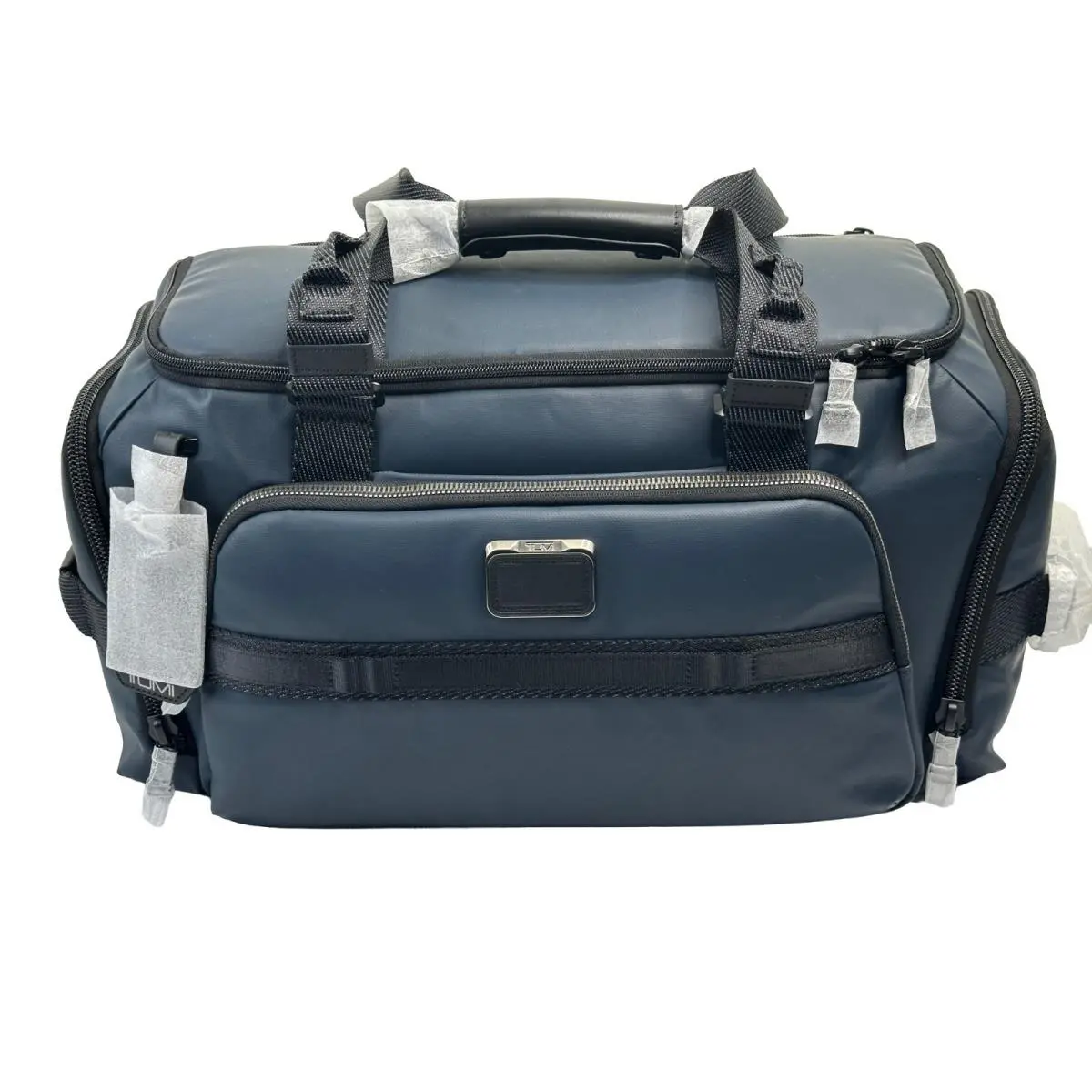 Tumi Alpha Bravo Mason Duffel Bag Weekend Navy Coated Canvas
