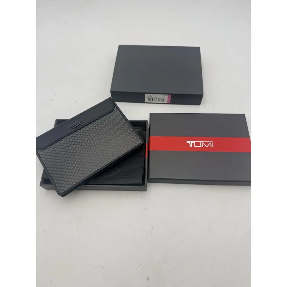 Tumi Cfx Carbon Fiber Passport Cover Holder Monogramed Rsm Navy Leather