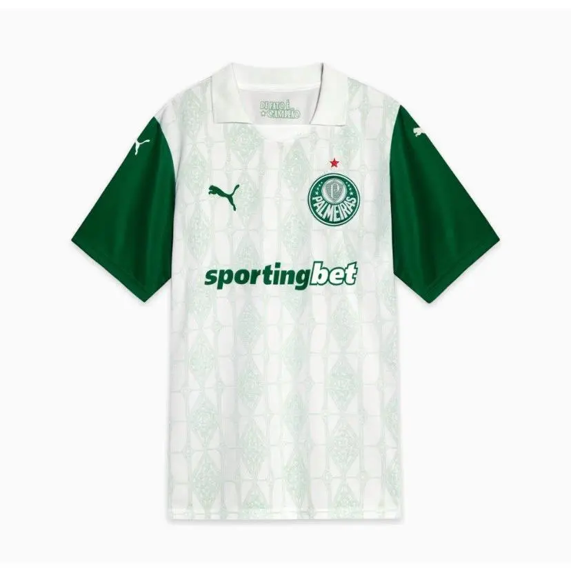 Men’s Palmeiras Torcedor Away Jersey 25 White Sz: S by Puma