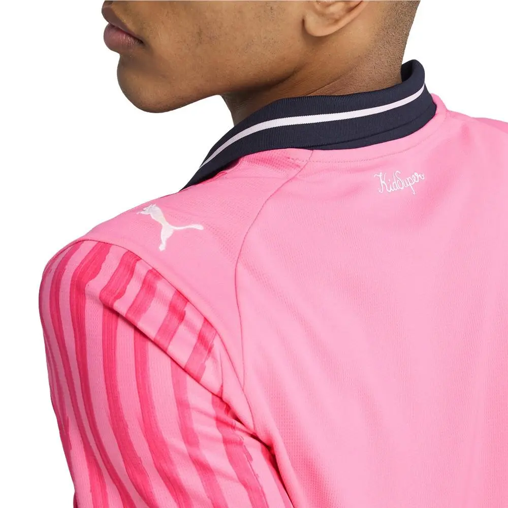 Puma clothing - PUMA  X Kidsuper Mty Collared Short Sleeve Replica Jersey - 78107213 - Pink (UPC: 197674341574) 4