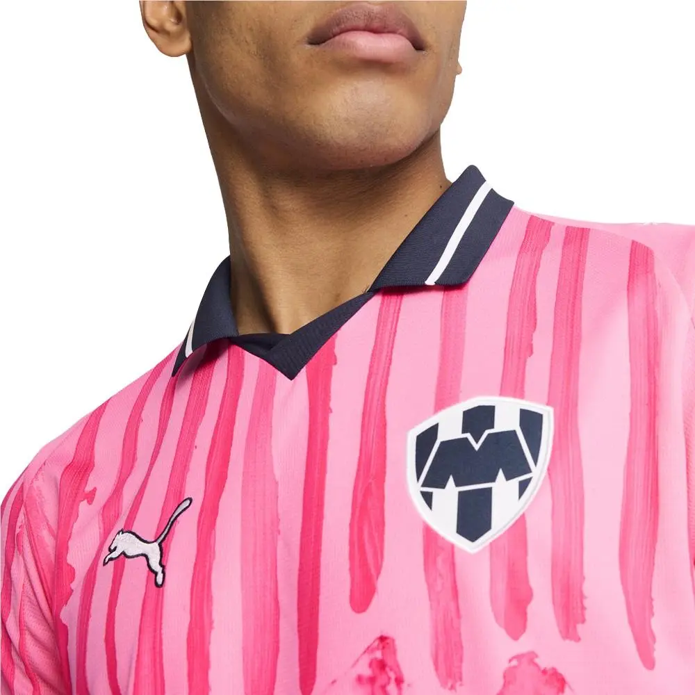 Puma clothing - PUMA  X Kidsuper Mty Collared Short Sleeve Replica Jersey - 78107213 - Pink (UPC: 197674341574) 5