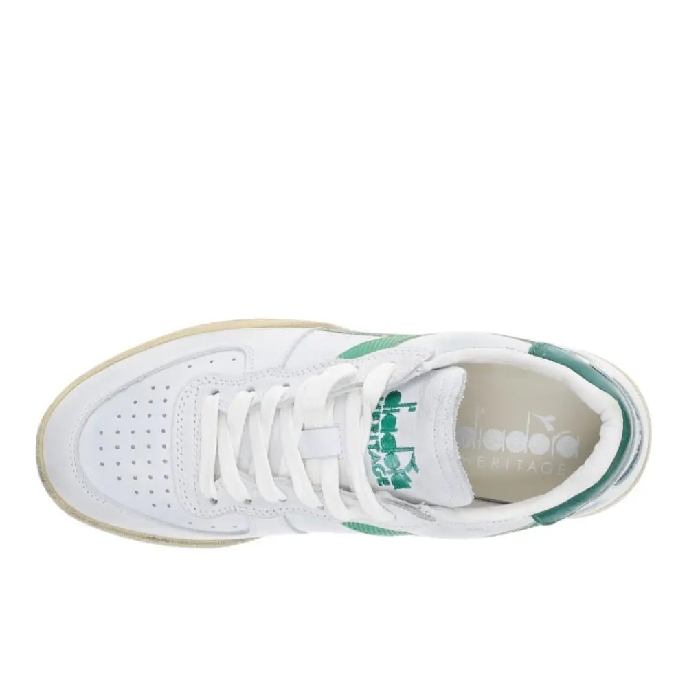 Diadora shoes - diadora Mi Basket Low Used Lace Up - 179043-C6834 - White 2