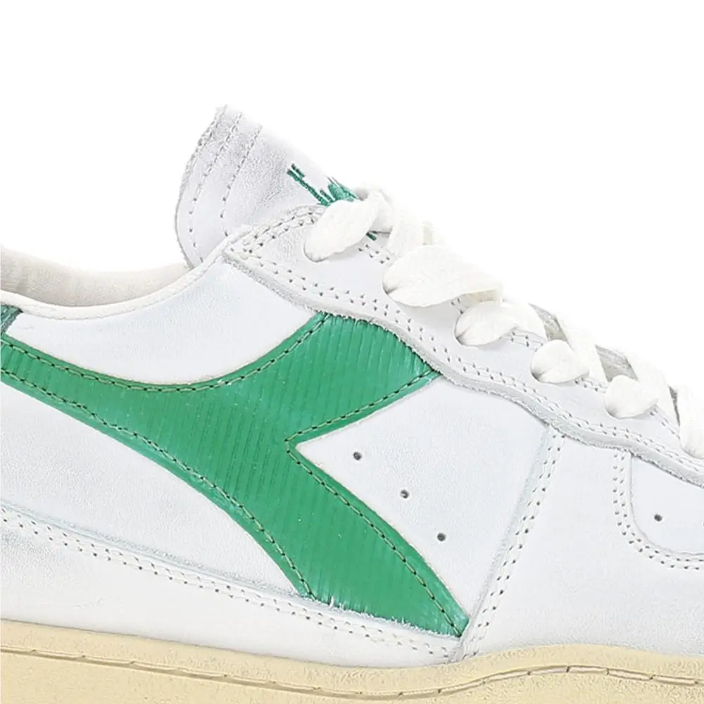 Diadora shoes - diadora Mi Basket Low Used Lace Up - 179043-C6834 - White 4