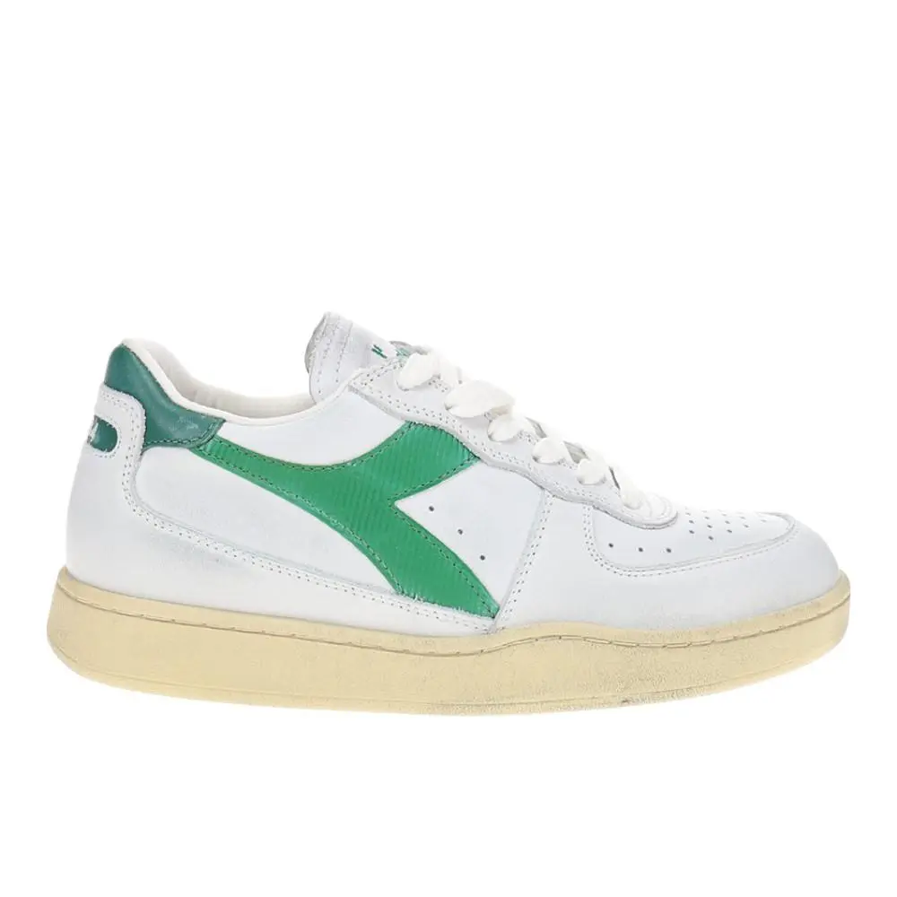 Diadora shoes - diadora Mi Basket Low Used Lace Up - 179043-C6834 - White 6