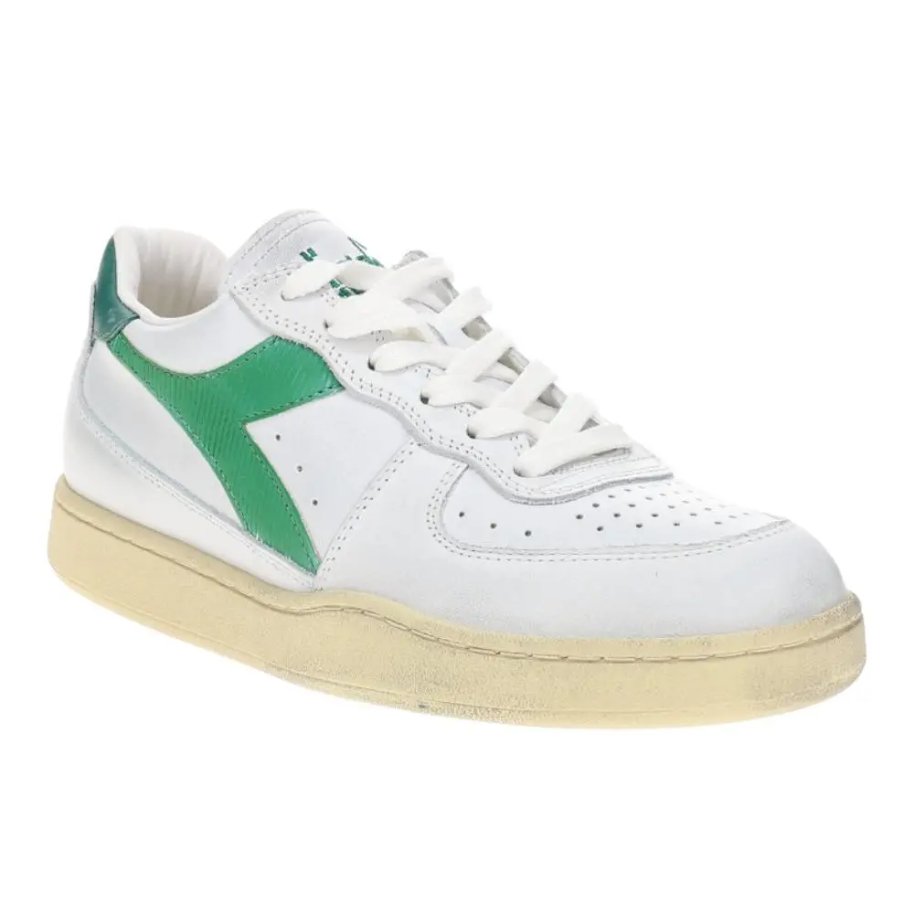 Diadora shoes - diadora Mi Basket Low Used Lace Up - 179043-C6834 - White 7
