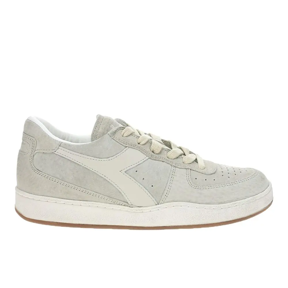 Diadora Mi Basket Suede Low Used Lace Up Mi Basket Suede Low Lace Up Mens Beige Sneakers Casual Shoes 18091