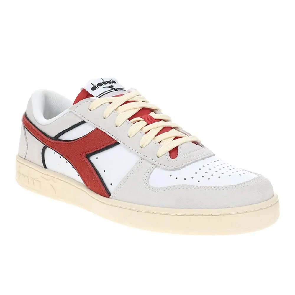 Diadora shoes - diadora Magic Basket Low Suede Leather Lace Up - 178565-C0823 - White 5