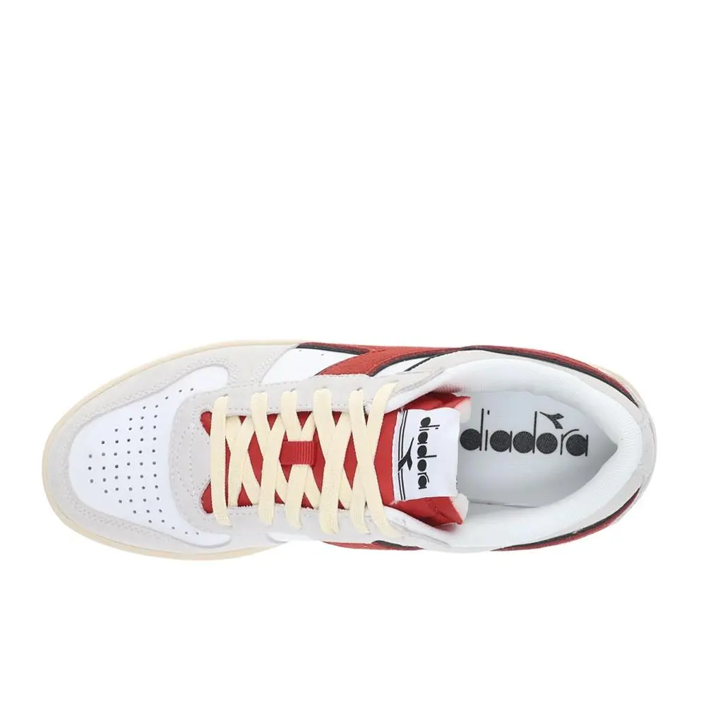 Diadora shoes - diadora Magic Basket Low Suede Leather Lace Up - 178565-C0823 - White 7