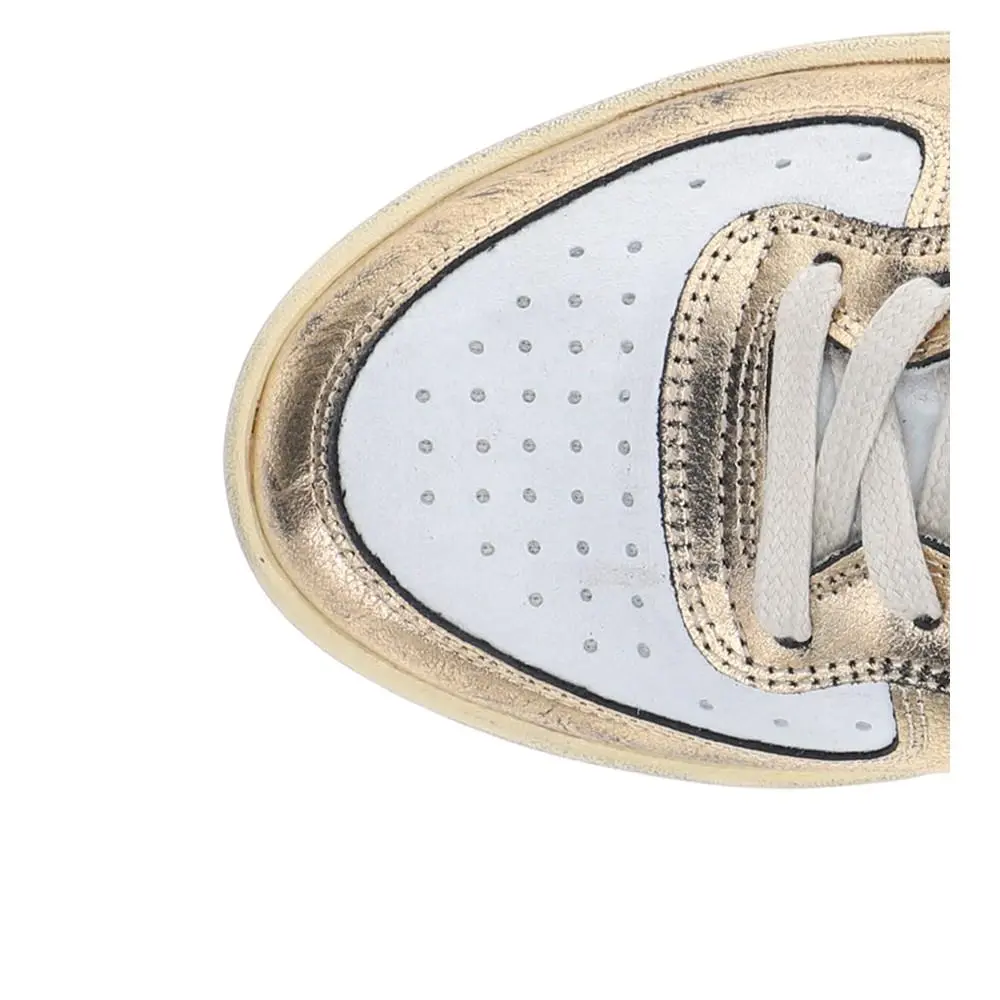 Diadora shoes - diadora Mi Basket Metallic Pigskin Used High Top - 179440-C1354 - Beige, White 12