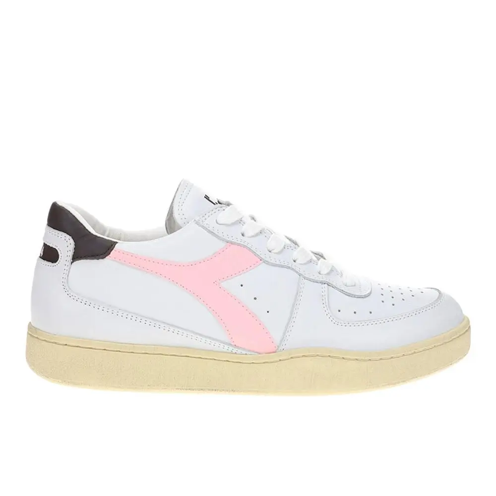 Diadora shoes - diadora Mi Basket Low Used Lace Up - 179043-D0807 - White 4