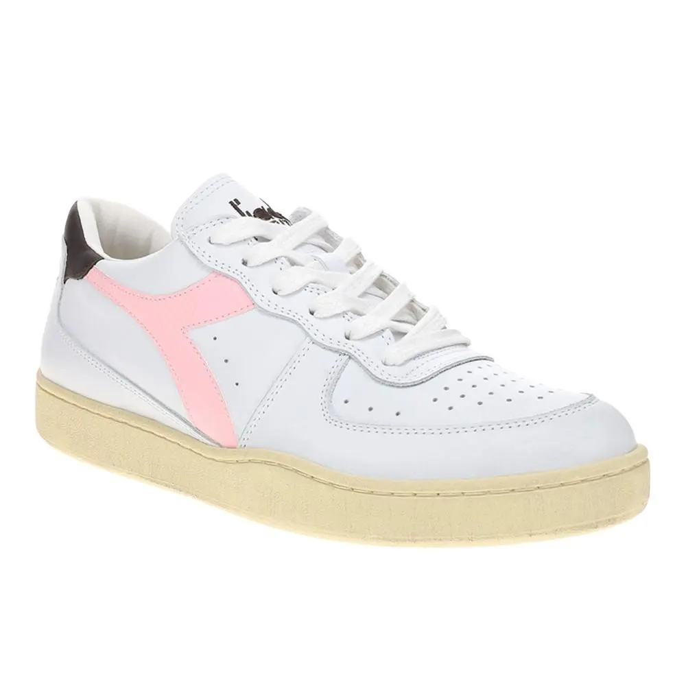 Diadora shoes - diadora Mi Basket Low Used Lace Up - 179043-D0807 - White 5