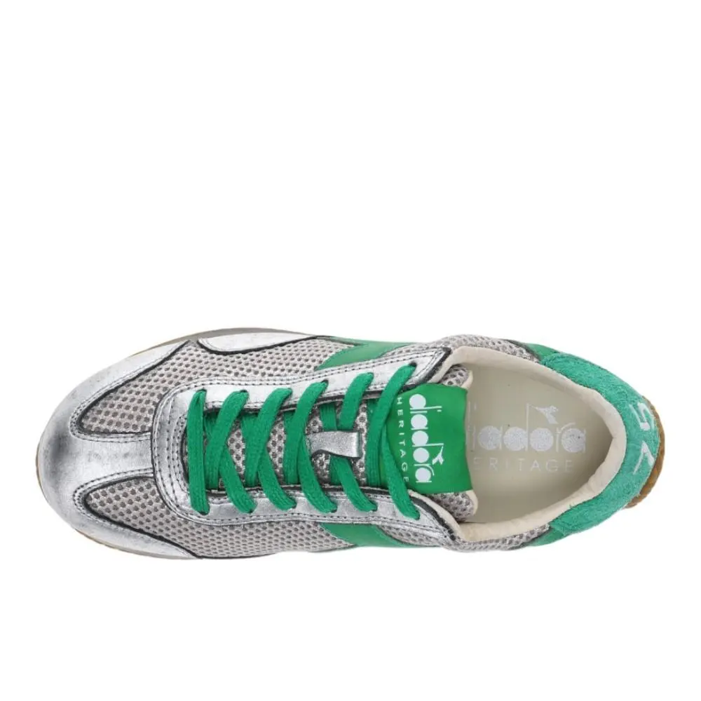 Diadora shoes - diadora Equipe Stellar Sw Heritage Lace Up - 181981-D1296 - Green, Silver 2