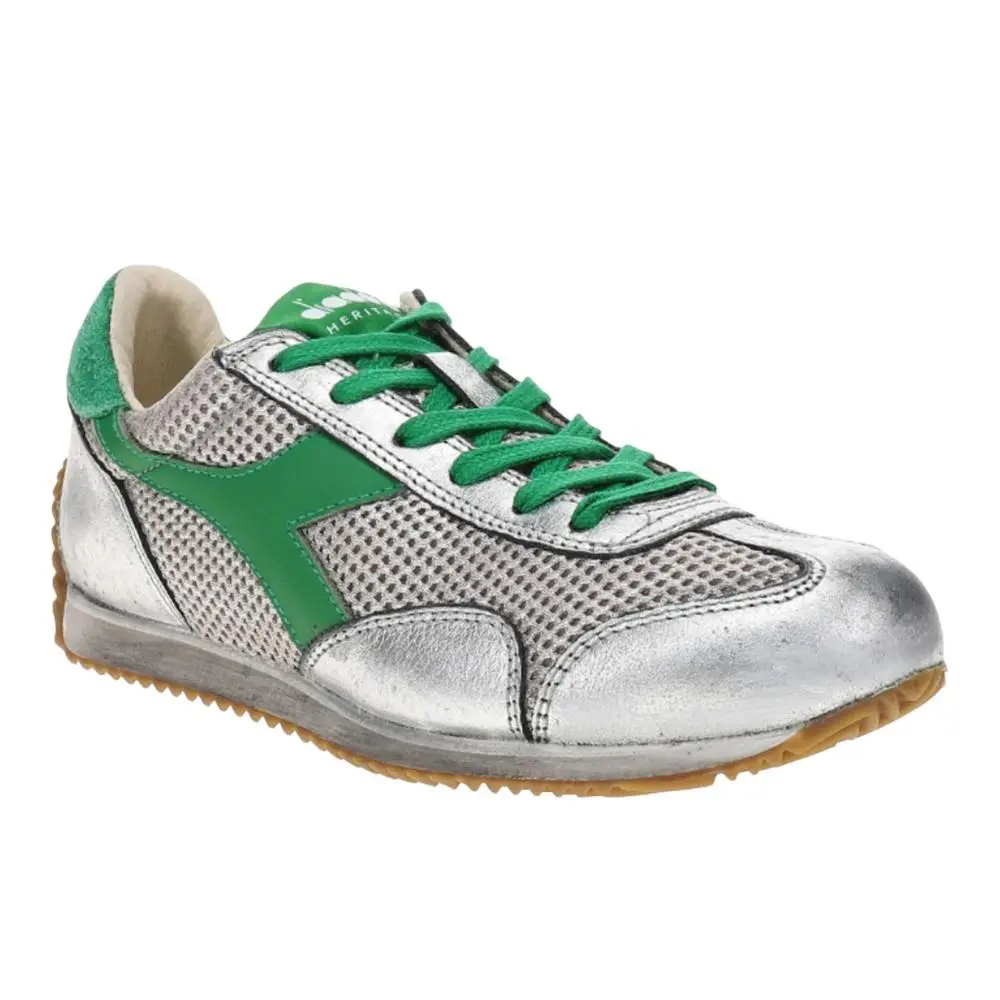 Diadora shoes - diadora Equipe Stellar Sw Heritage Lace Up - 181981-D1296 - Green, Silver 5