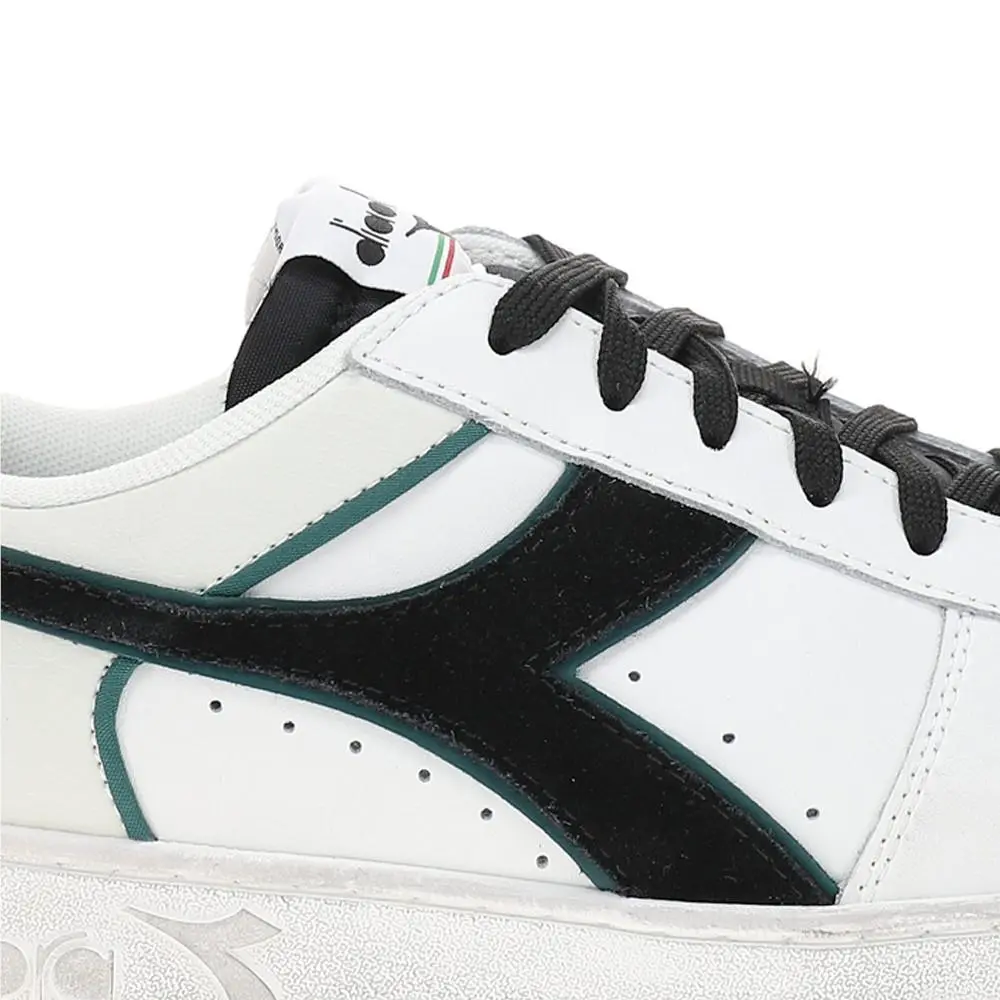 Diadora shoes - diadora Magic Basket Low Icona Leather Lace Up - 178568-D0108 - White 4