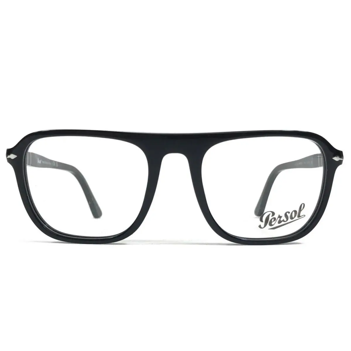 Eyeglasses Frames Jacques 3359-V 95 Shiny Black Square Full Rim 51-19-145 by Persol
