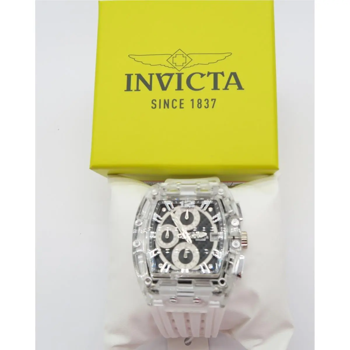 S1 Rally Allogrip Mens 42mm Chronograph White Silicone Watch 70145 by Invicta