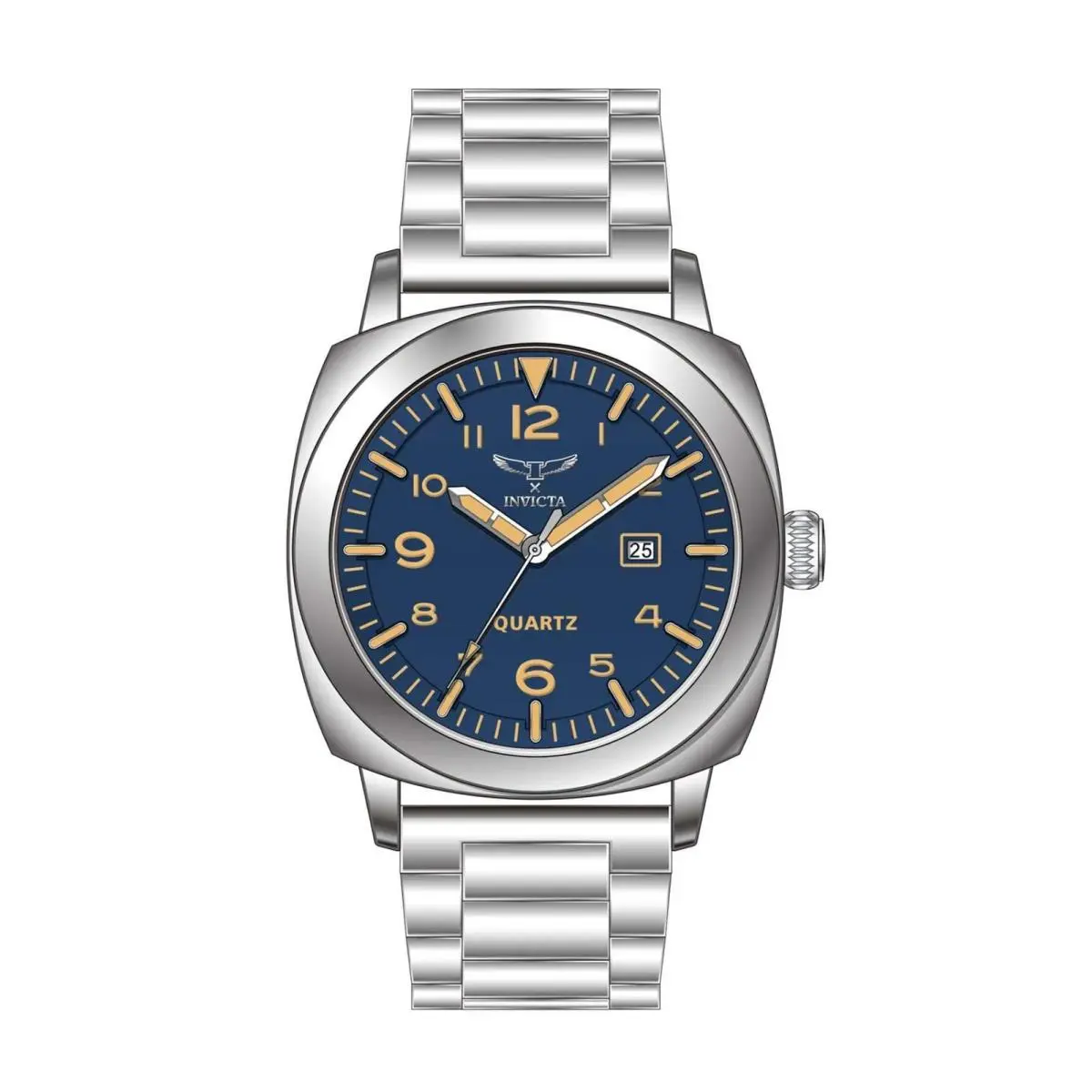 Invicta Specialty Men 44mm Metal Silver Blue Dial MG68 Quartz 69631