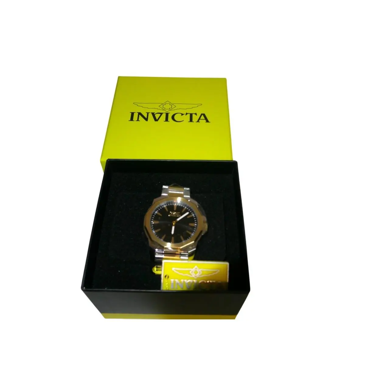 Invicta Watch 49738 Gold Tone Stainless Steel Black Dial Men`s Quartz