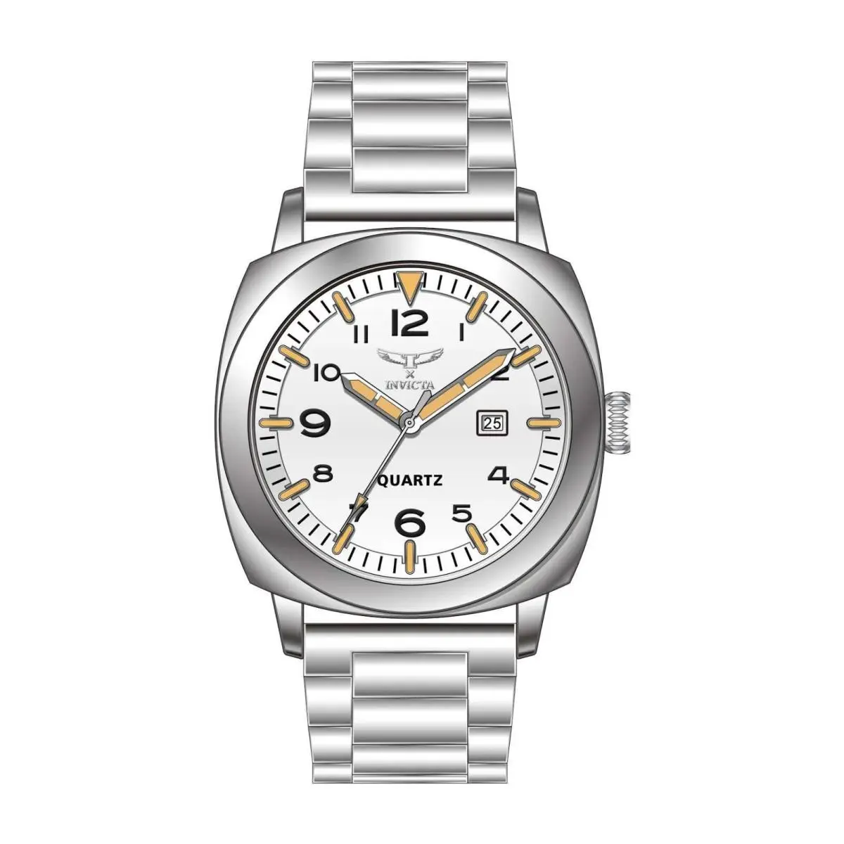 Invicta Specialty Men 44mm Metal Silver Silver Dial MG68 Quartz