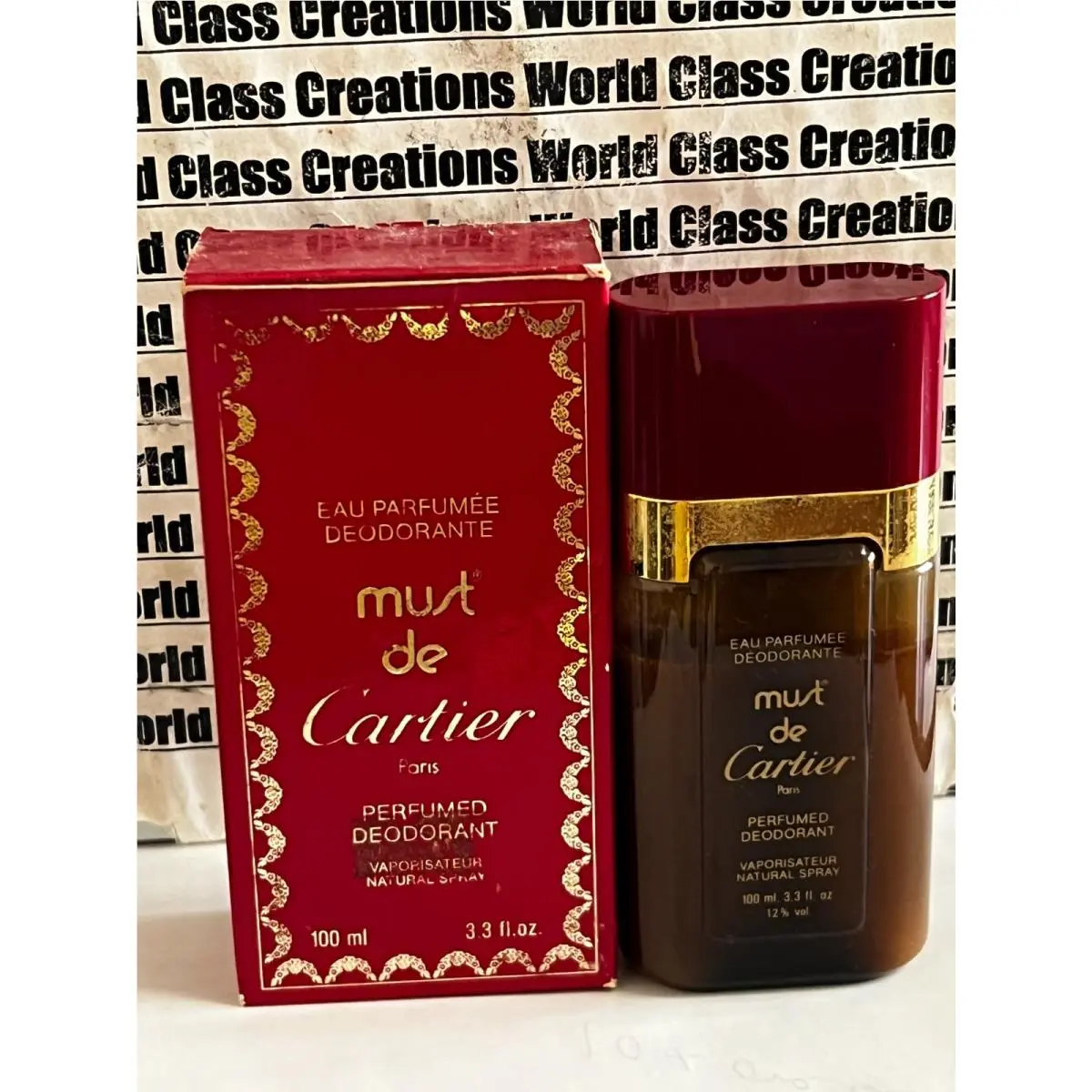 Must DE  Perfumed Deodorant Spray For Women - 3.3 OZ/100 Ml-rare by Cartier