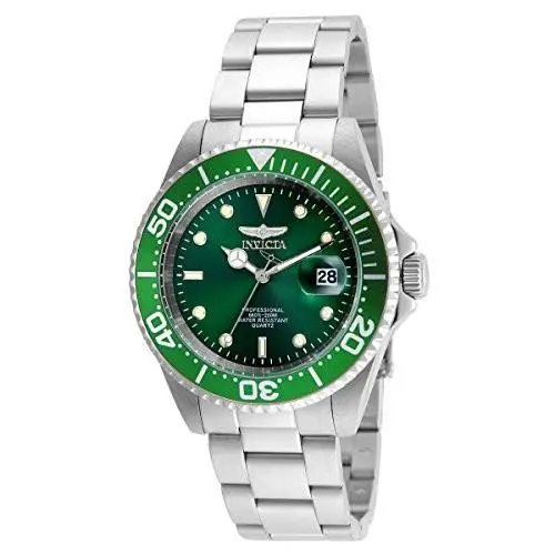 24947 Men`s Pro Diver Quartz 40MM Green Dial Stainless Steel Watch by Invicta
