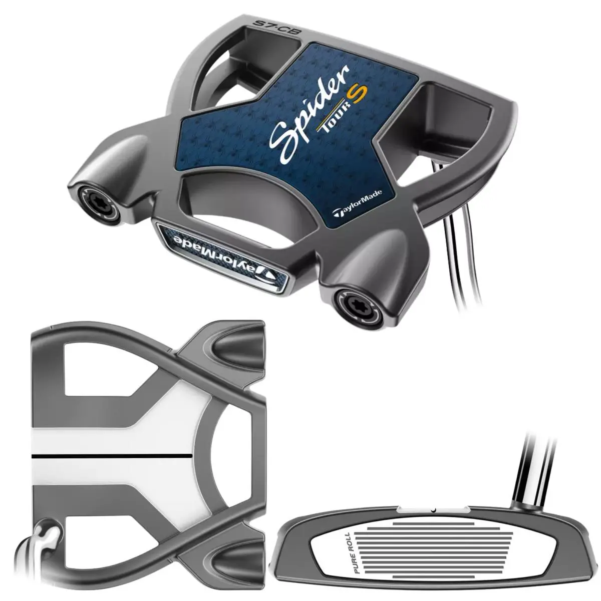 Taylormade Spider Tour S CB Silver Putter Double Bend