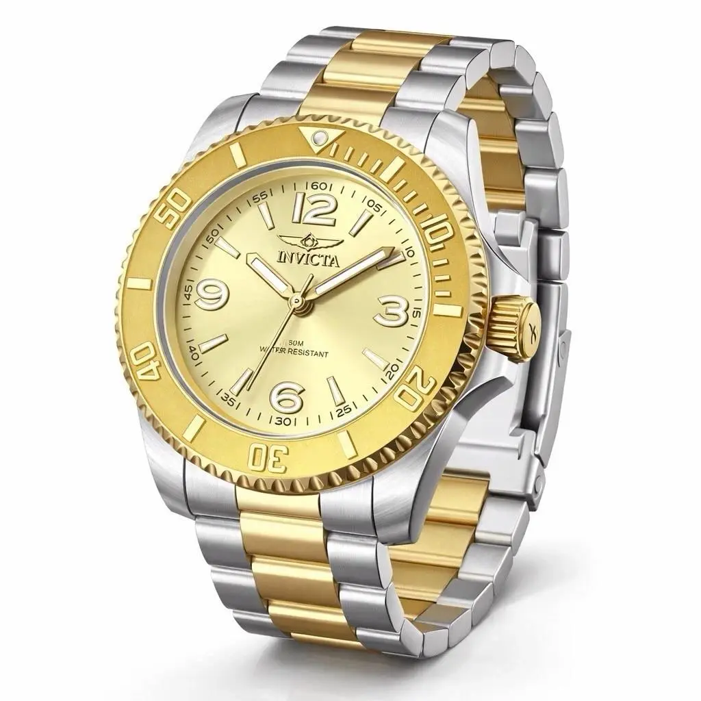 Invicta Men`s 40mm Quartz Specialty Velario Silver/glold Tone Bracelet SS Watch