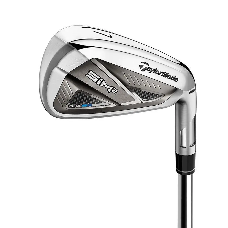 Taylormade SIM2 Max 5-PW+AW Iron Set Steel Kbs Max MT 85 Stiff Flex