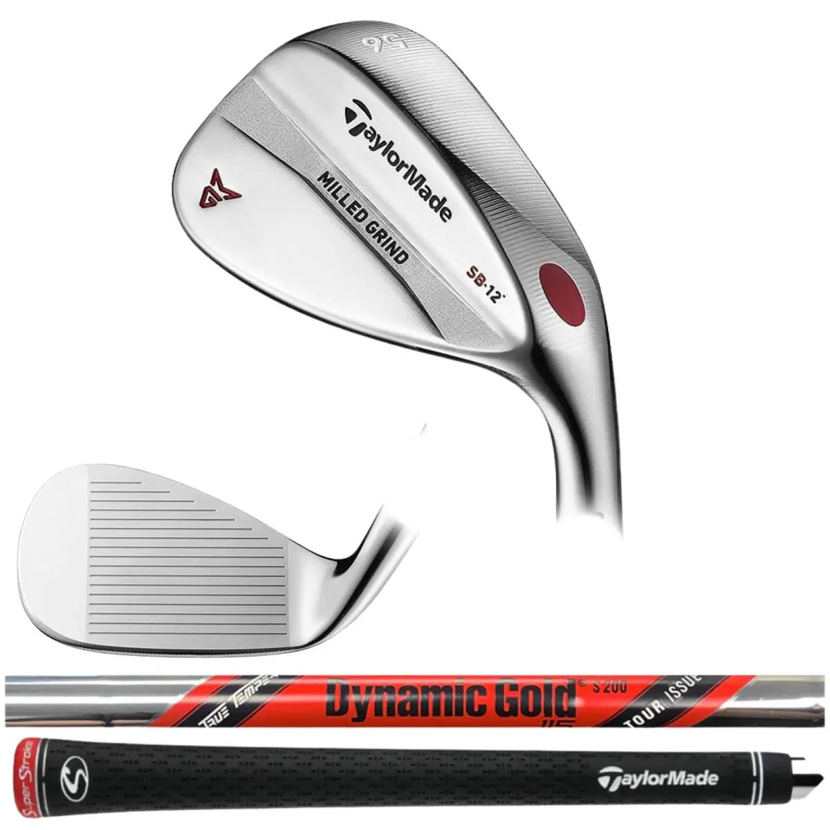 Taylormade Raw Finished Milled Grind 54 12 High Bounce Wedge Dynamic Gold S200