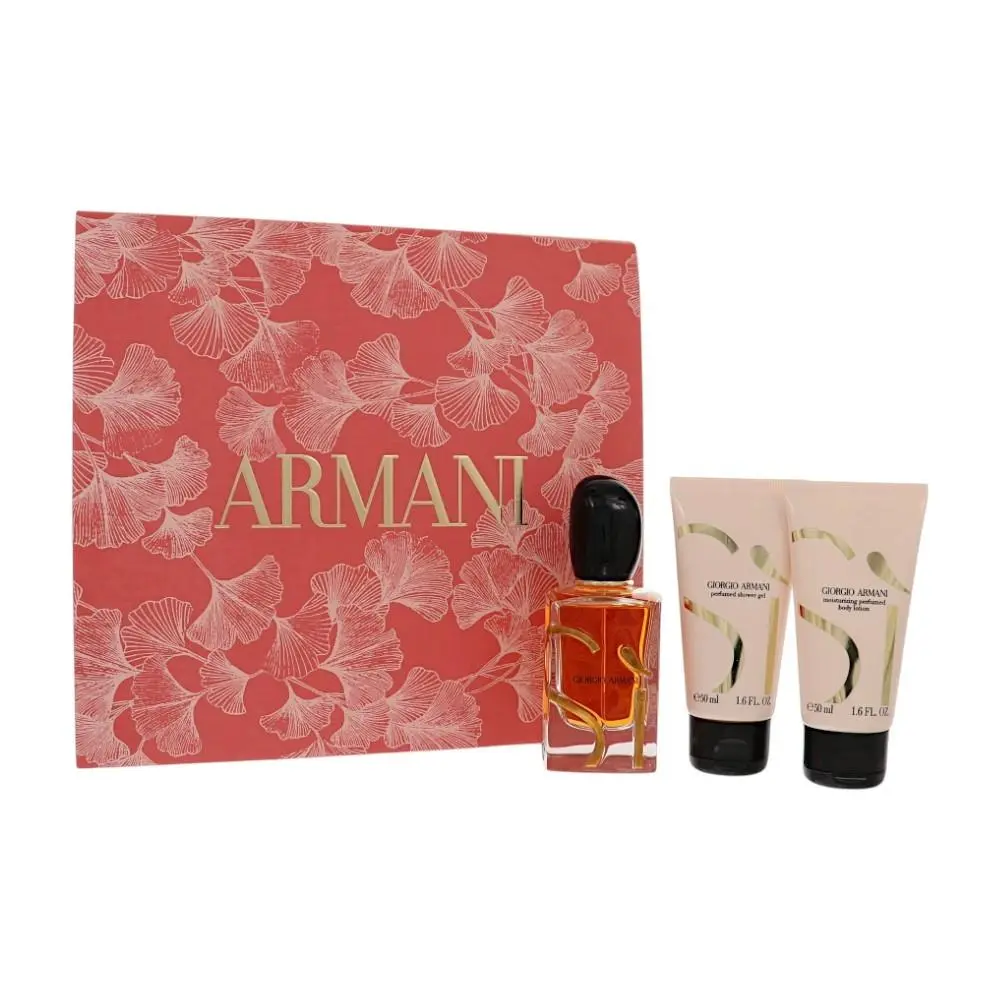 Armani Si Intense by Giorgio Armani Gift Set For Women 3 Pc Gift Set- 1.6Oz Edp