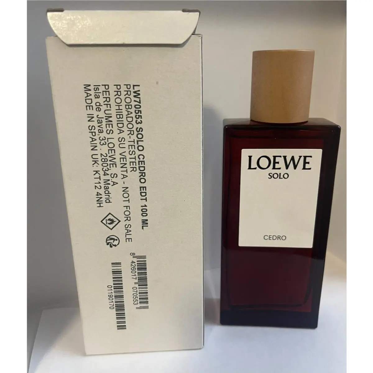 Solo Cedro Pour Homme 3.4 oz-100 ml Edt Spray AS Pictured Discontinu by Loewe