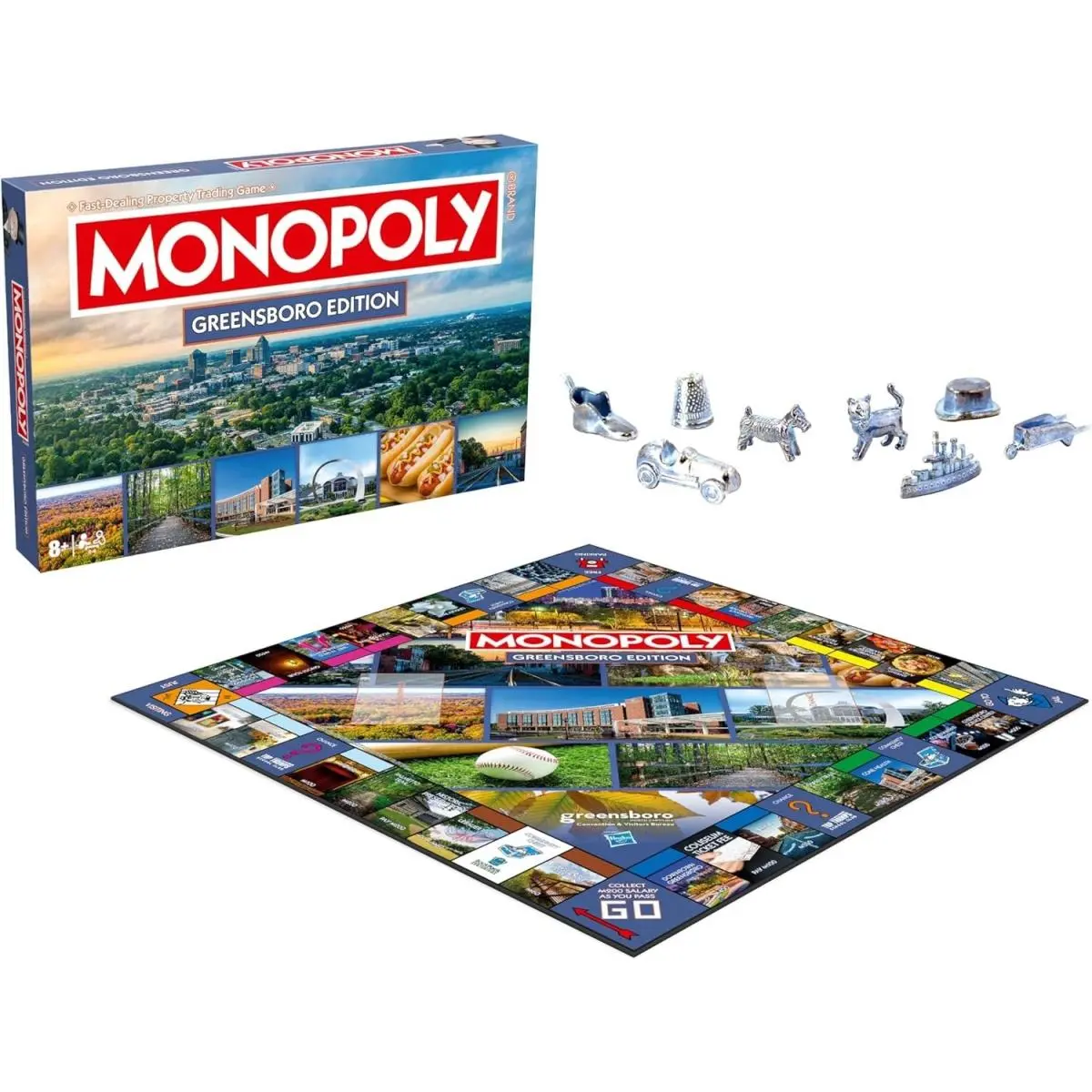 Monopoly Greensboro NC Edition Board Game 2-6 Players Family Board Games