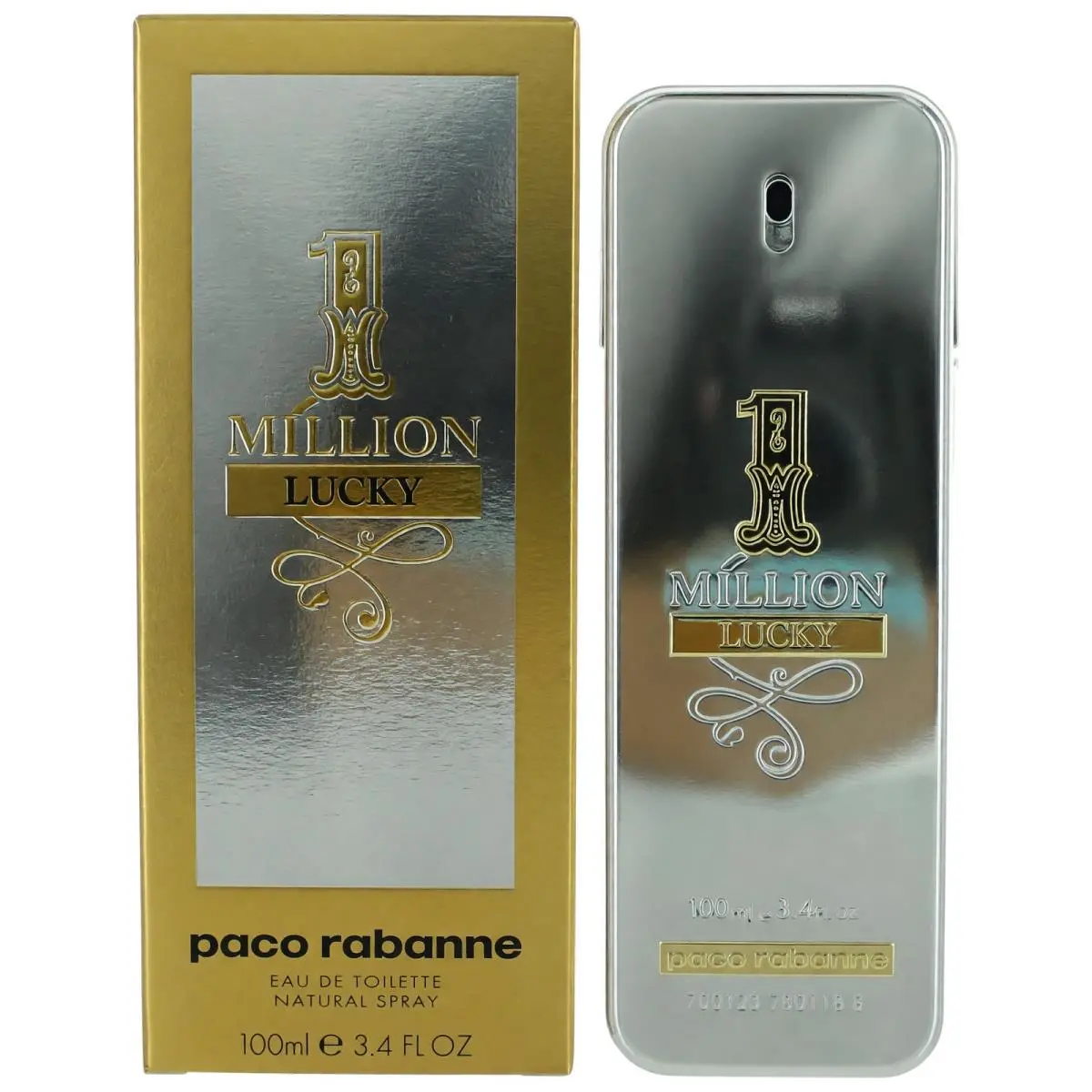 1 Million Lucky  3.4 oz Edt Spray For Men by Paco Rabanne