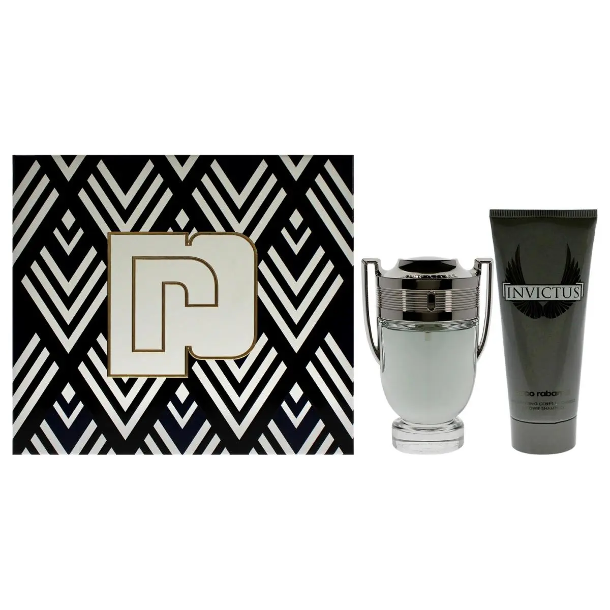 3 Pack Invictus  For Men - 2 Pc 3.4oz Edt 3.4oz All Over Shampo by Paco Rabanne