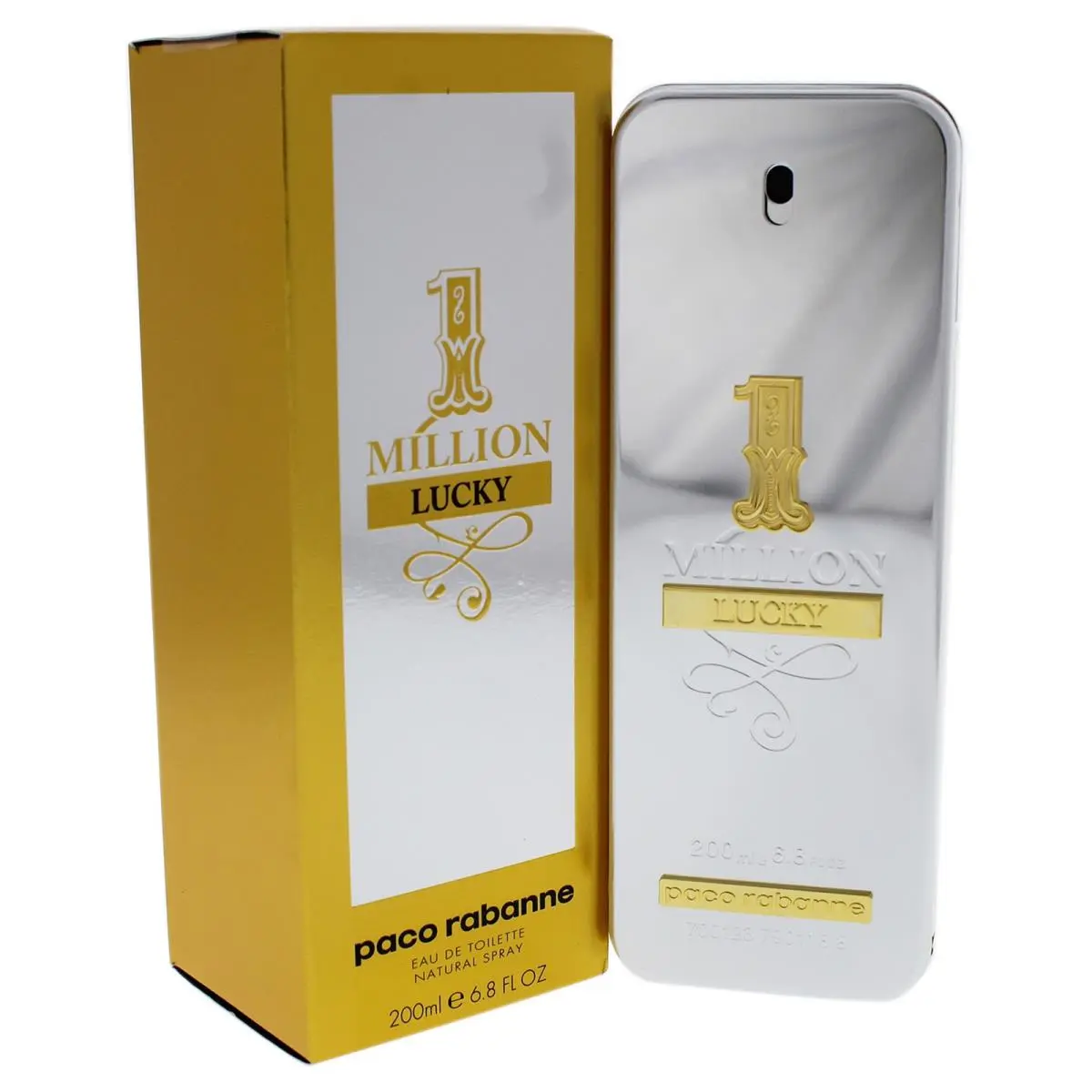 3 Pack 1 Million Lucky  For Men - 6.8 oz Edt Spray by Paco Rabanne