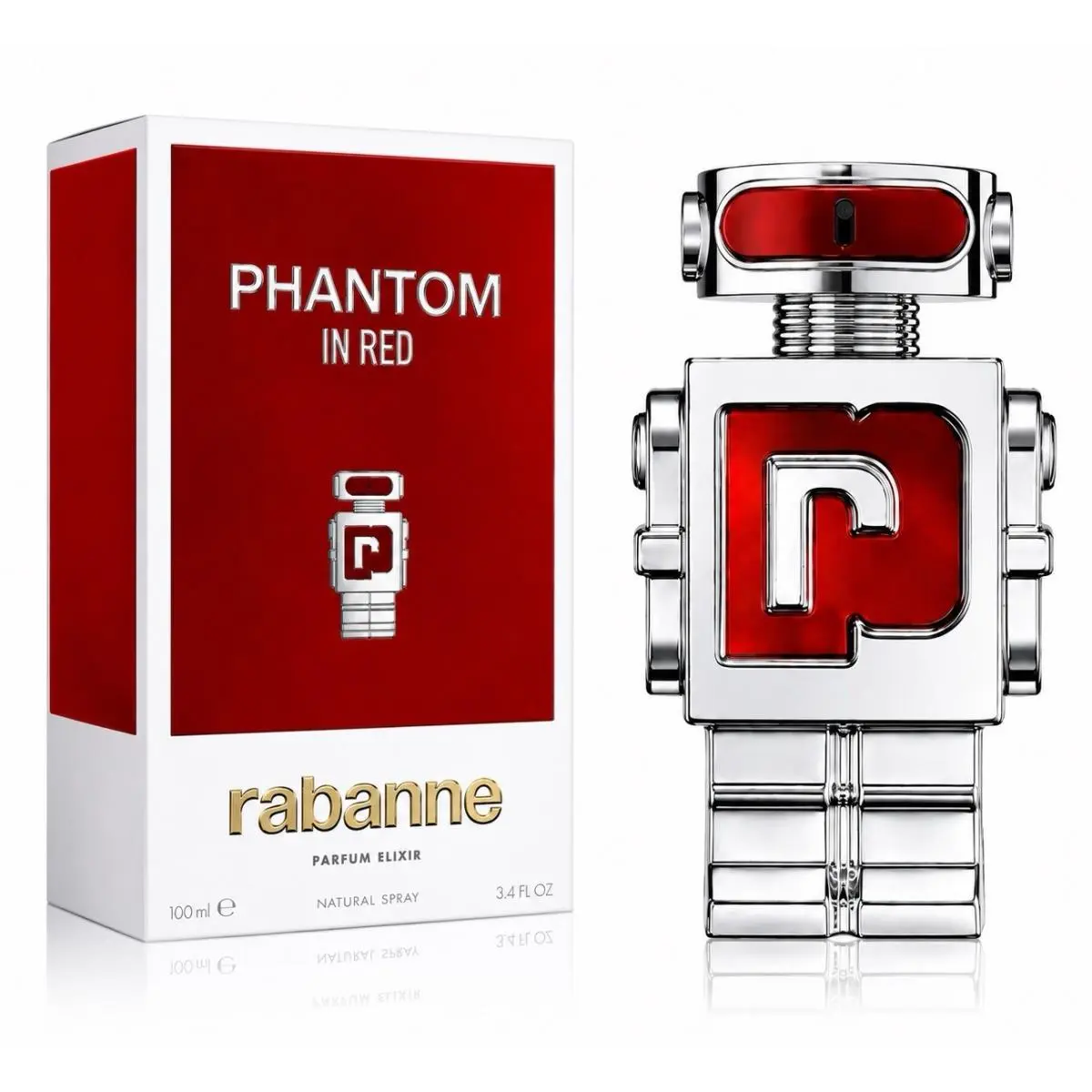 Rabanne Phantom In Red Parfum Elixir 3.4 fl oz / 100ml Men by Paco Rabanne