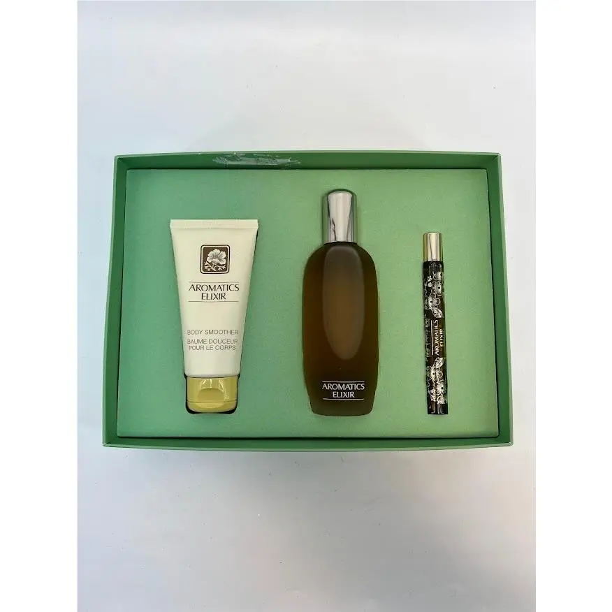 Aromatic Elixir Riches 3 Piece Gift Set 3.4 oz Spray 2.5 oz Lotion by Clinique
