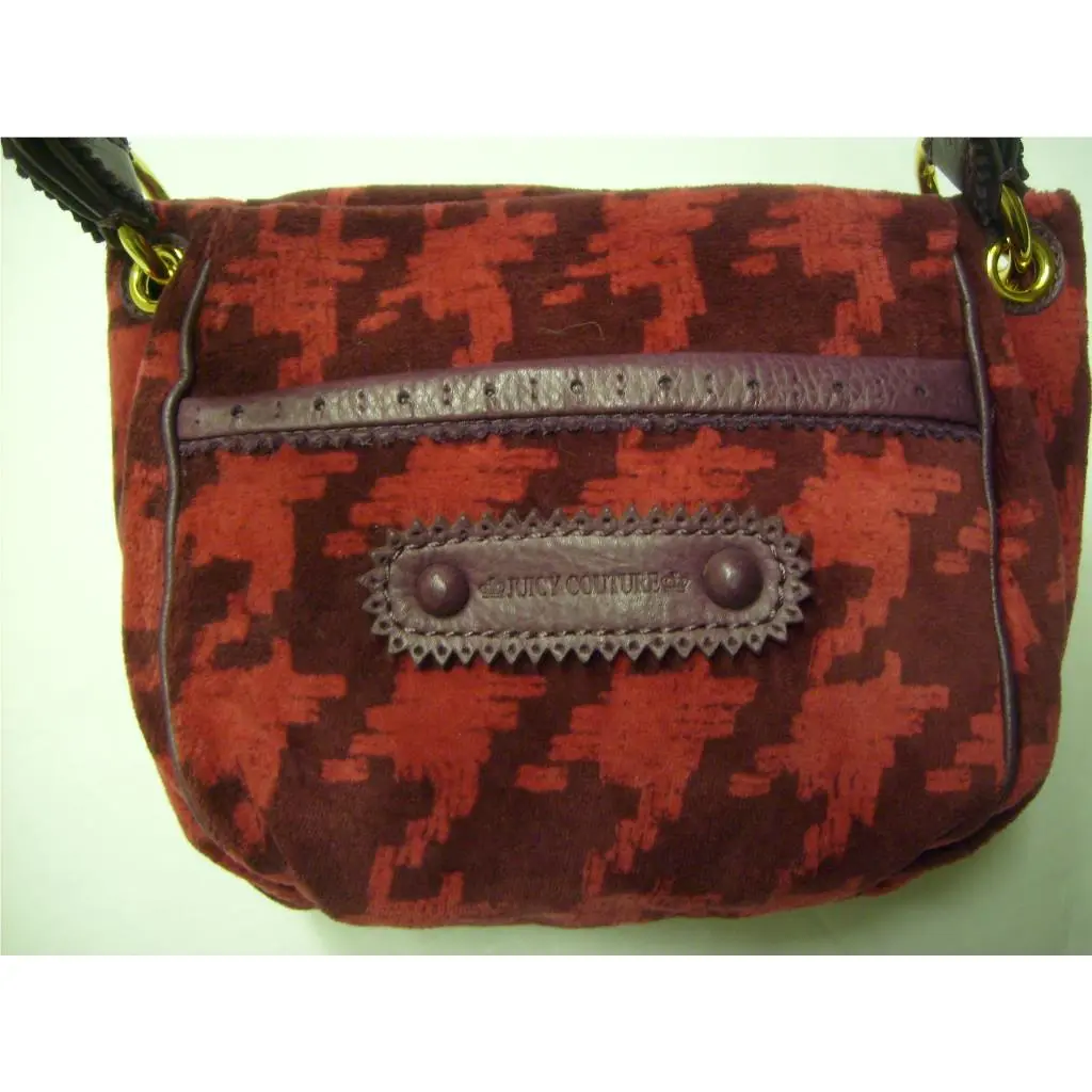 Womens Rootbeer Red Leather Accent Shoulder Bag Purse by Juicy Couture