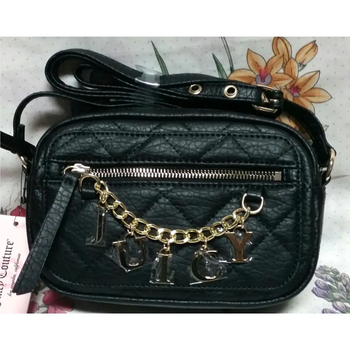 w/ Tag  Chain Quilted Small Lightweight Trendy Crossbody Bag by Juicy Couture