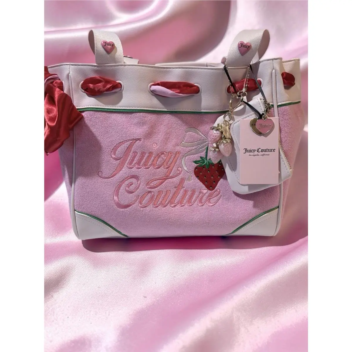 Retro Strawberry Day Dreamer Customized Bow Charm 1 Of A Kind by Juicy Couture