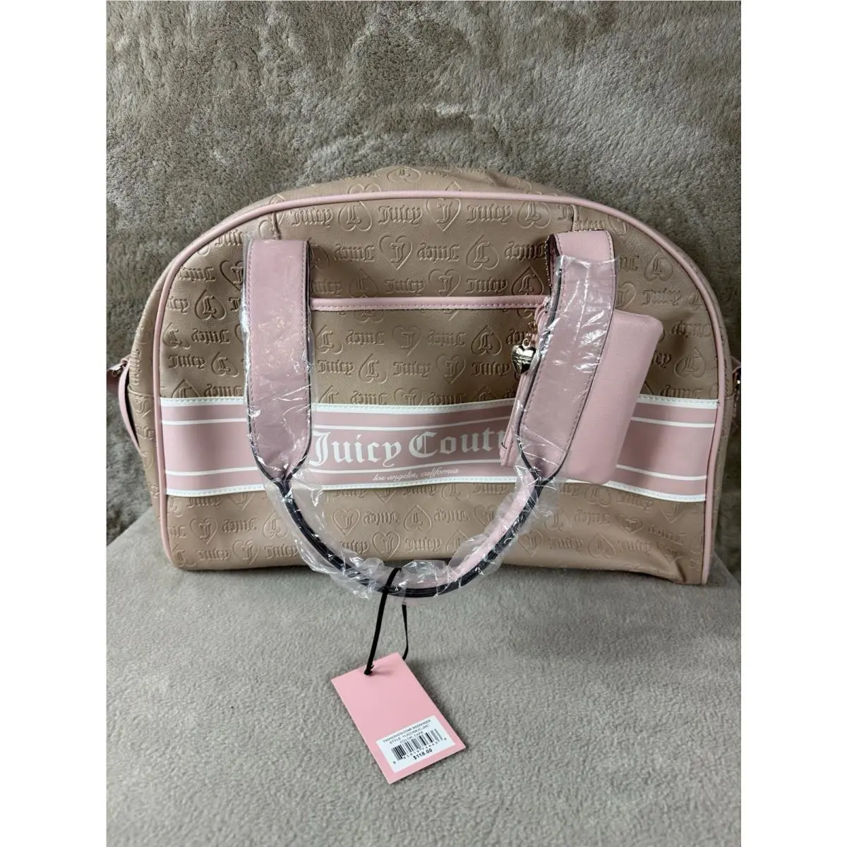 Juicy Couture Cafe Fashionista Rosie Weekender Tote Travel Bag Coin Card Wallet