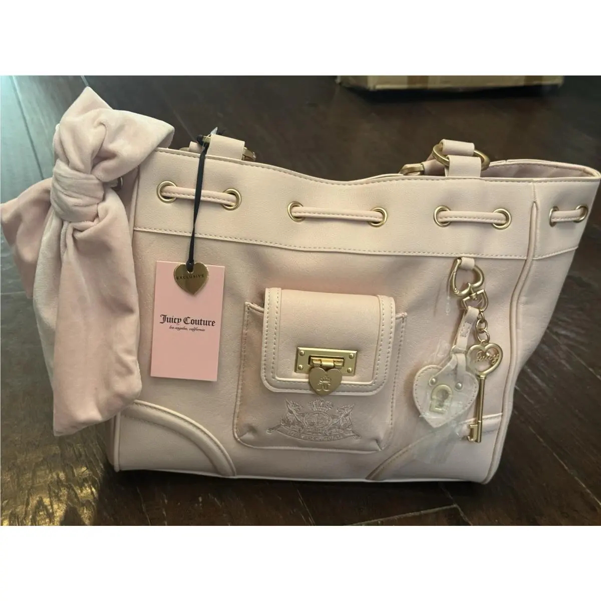 Classic Royal Juicy Tote Pink Clay Daydreamer Bag Key Crystal by Juicy Couture