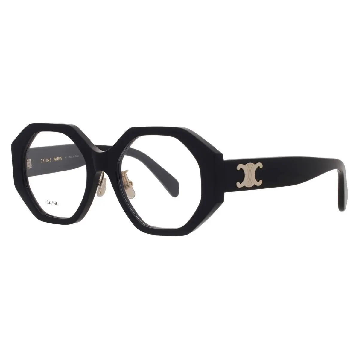 Celine Demo Geometric Ladies Eyeglasses CL50161F 001 52 CL50161F 001 52