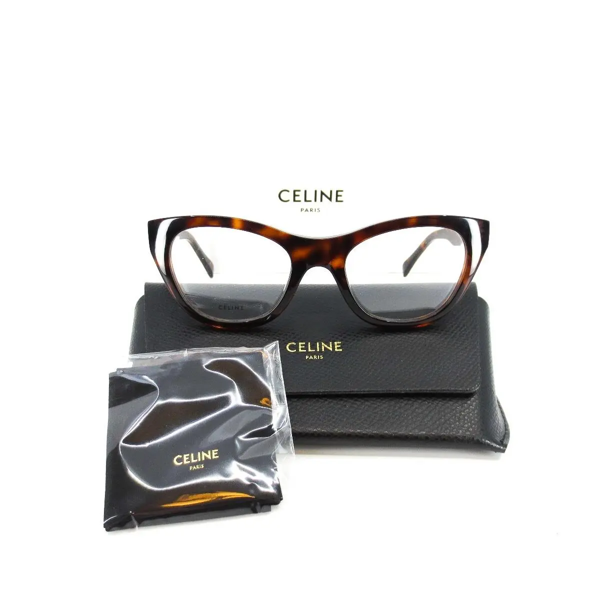 Celine Eyeglasses CL50005I 054 Brown Havana Womens Frames with Case