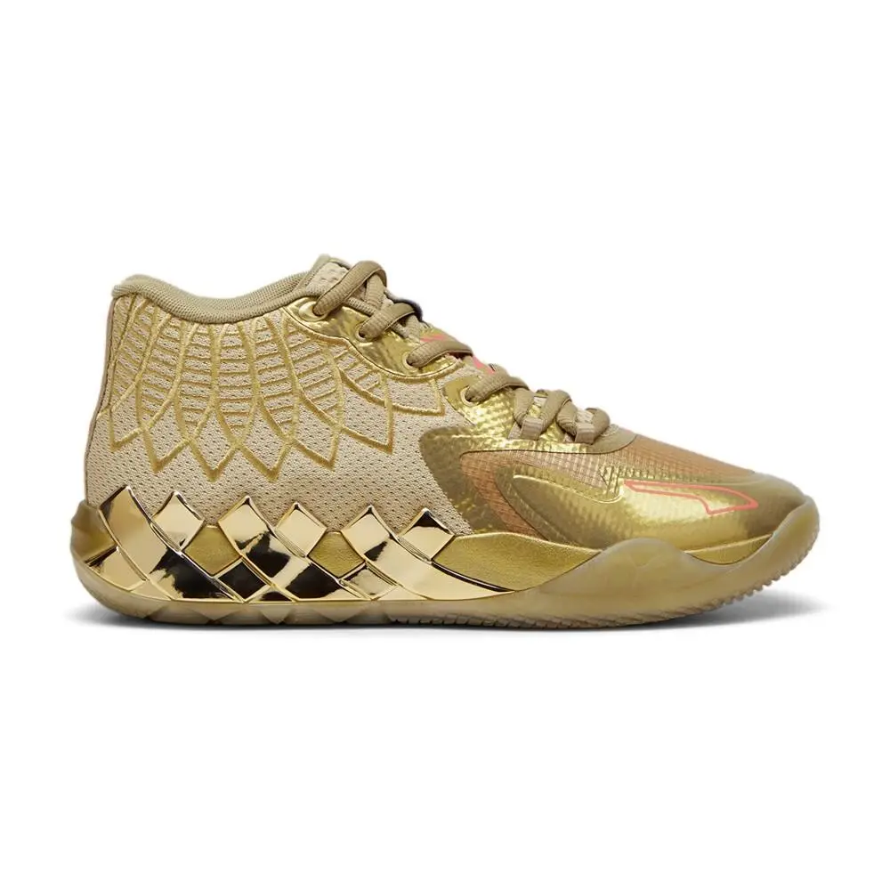 Puma X Lamelo Ball Mb.01 Golden Child Basketball Mens Gold Sneakers Athletic S
